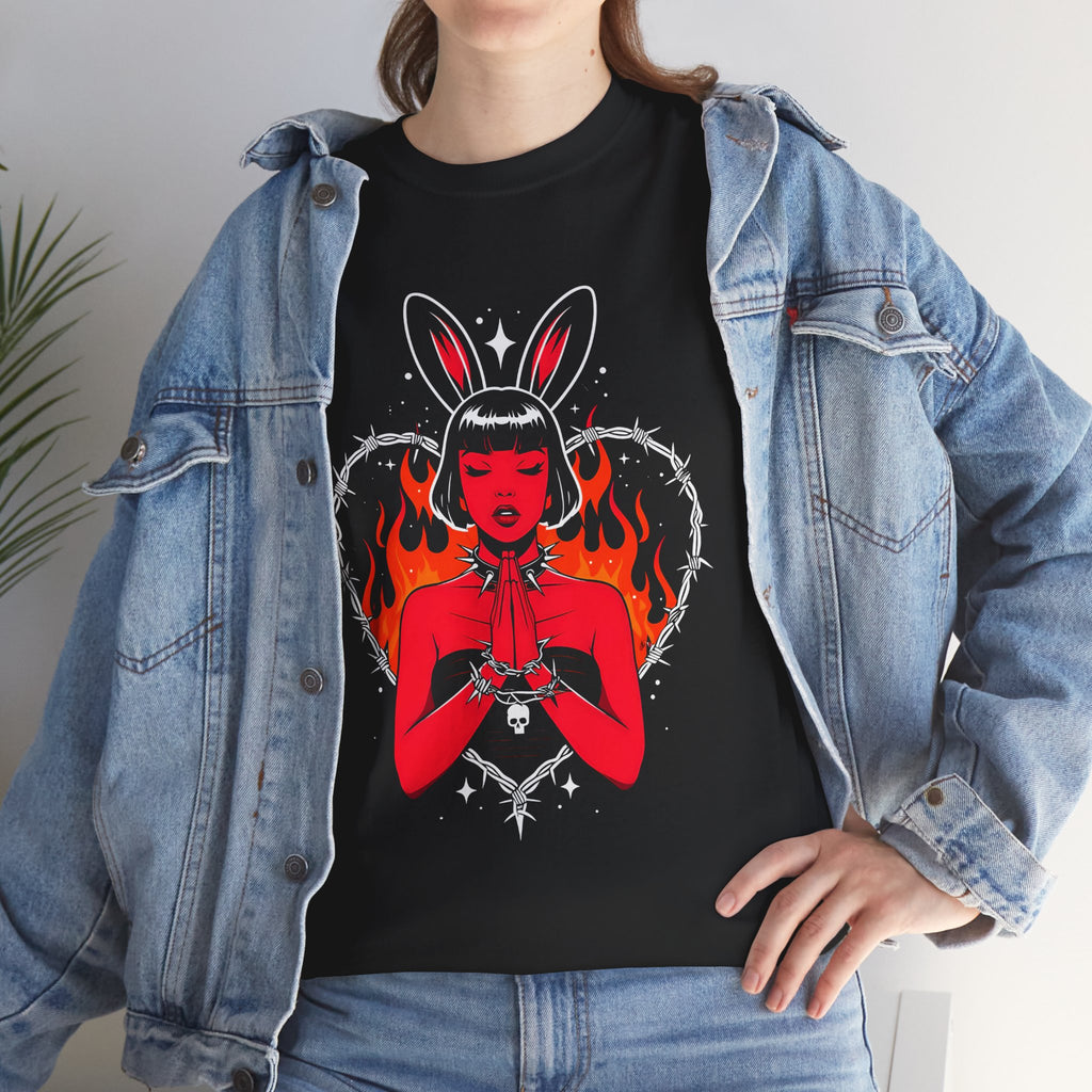Edgy Bunny Heart Tee