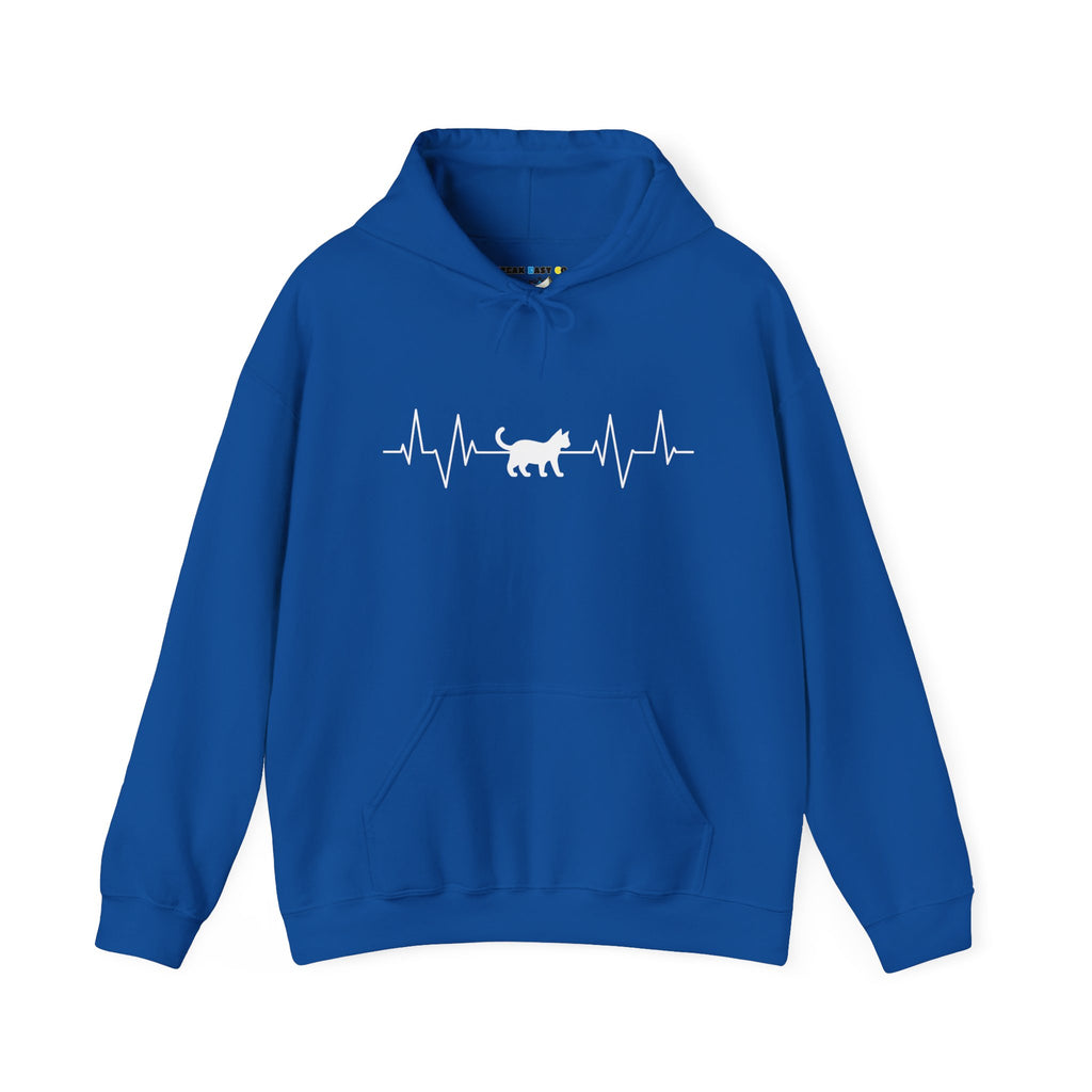 White Cat Heartbeat Hoodie