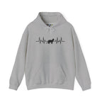 Black Cat Heartbeat Hoodie