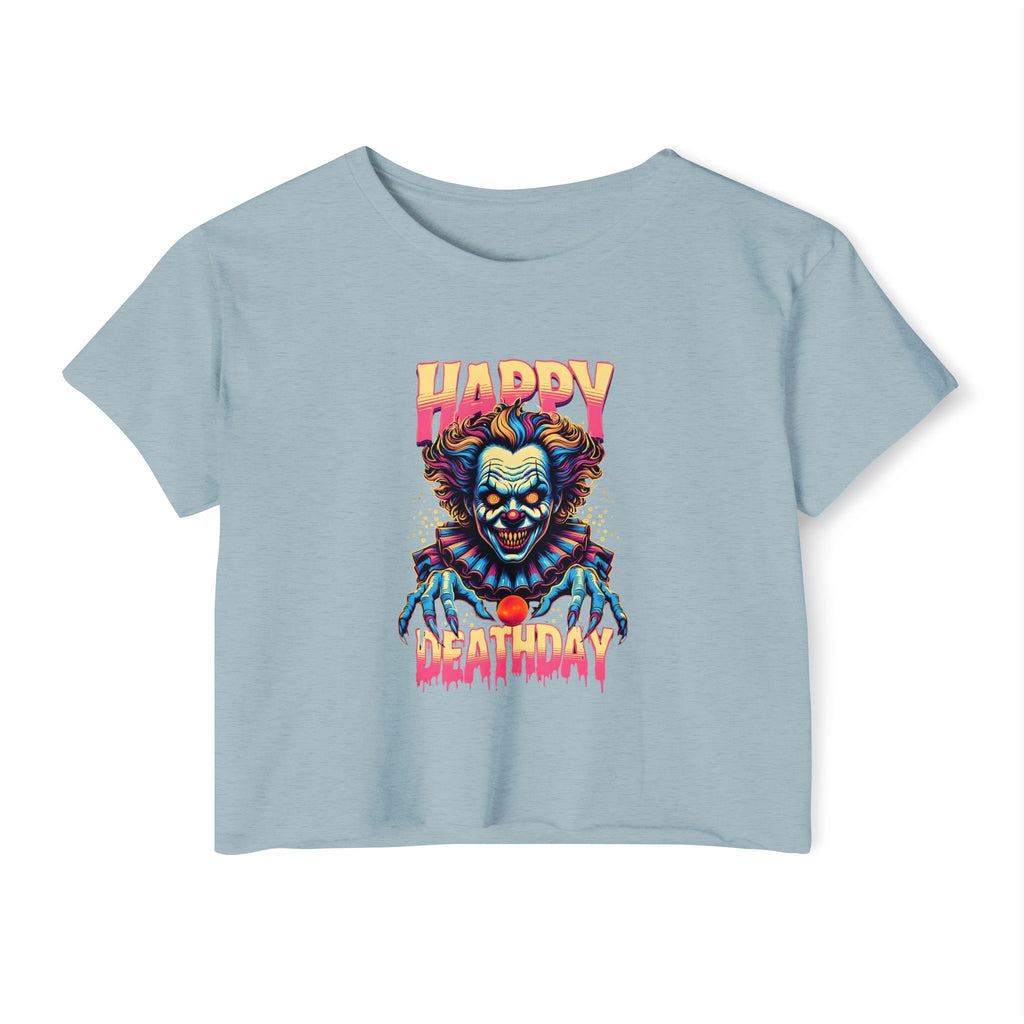 "Happy Deathday" Clown Cropped Tee