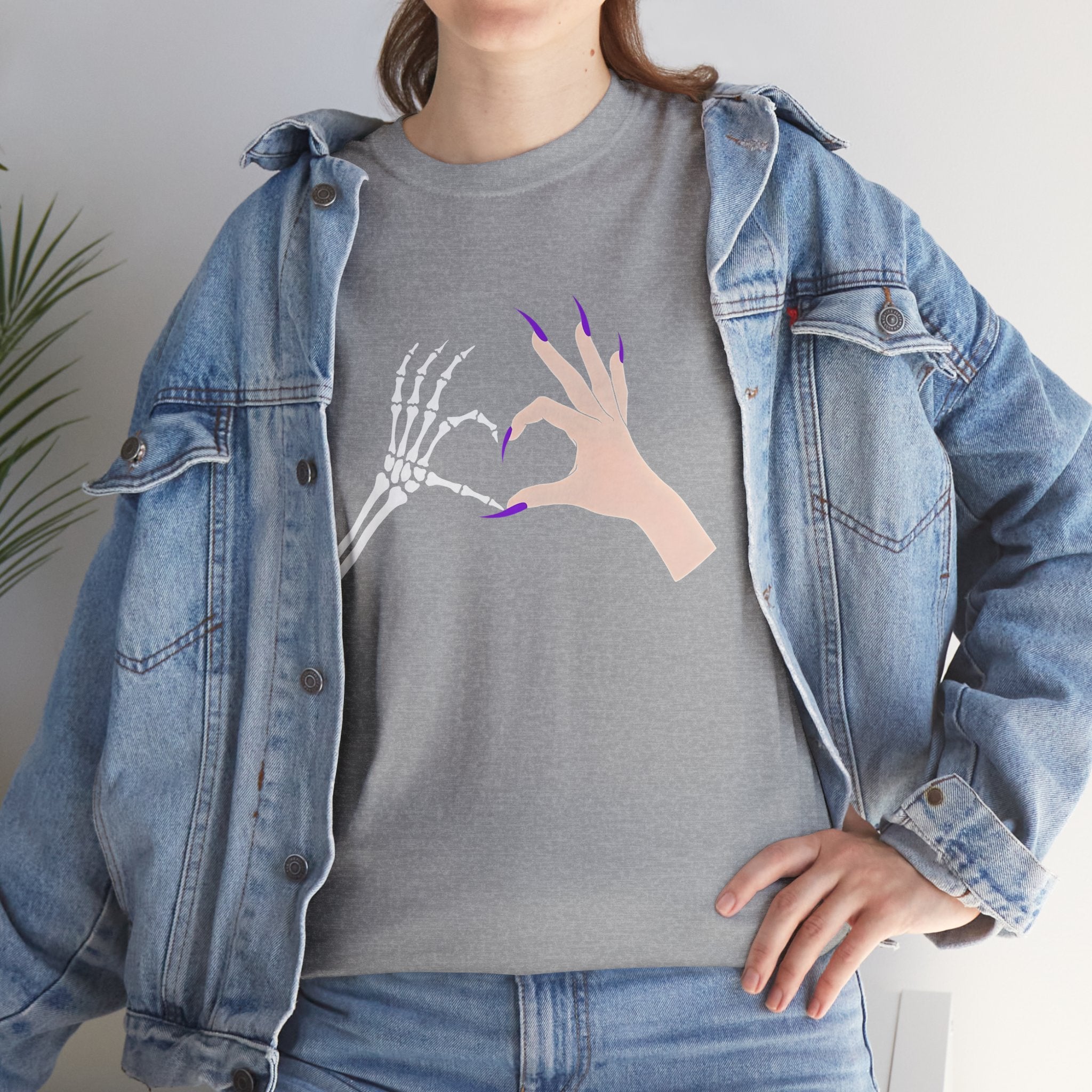 Skeleton Hand Heart Tee