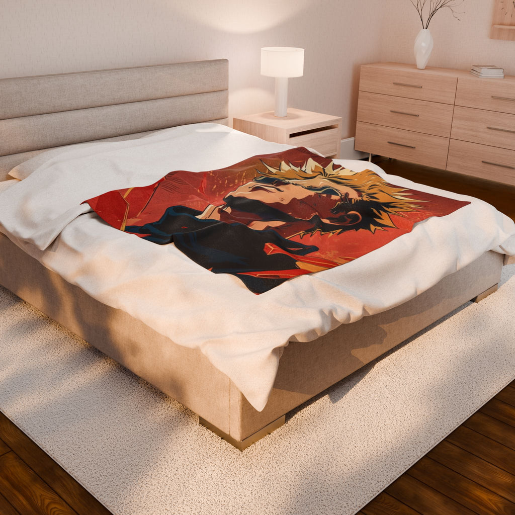 Anime-Inspired Velveteen Plush Blanket