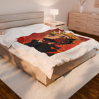 Anime-Inspired Velveteen Plush Blanket