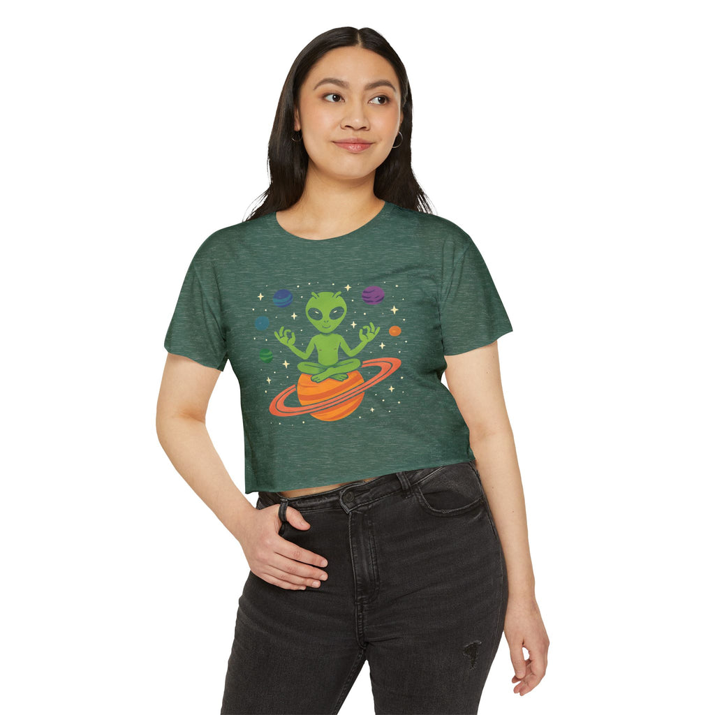 Galactic Alien Cropped Tee
