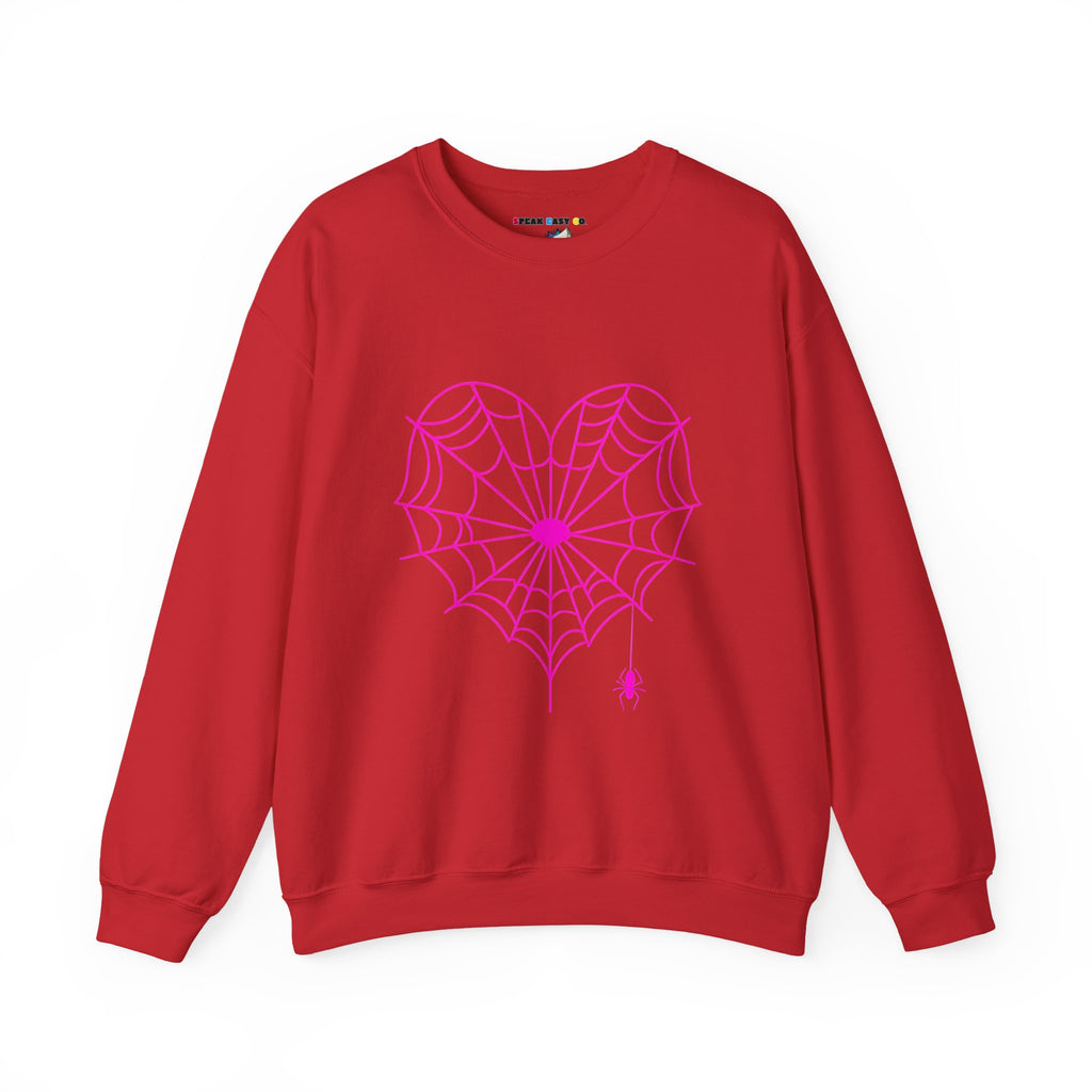 Spiderweb Heart Crewneck Sweatshirt