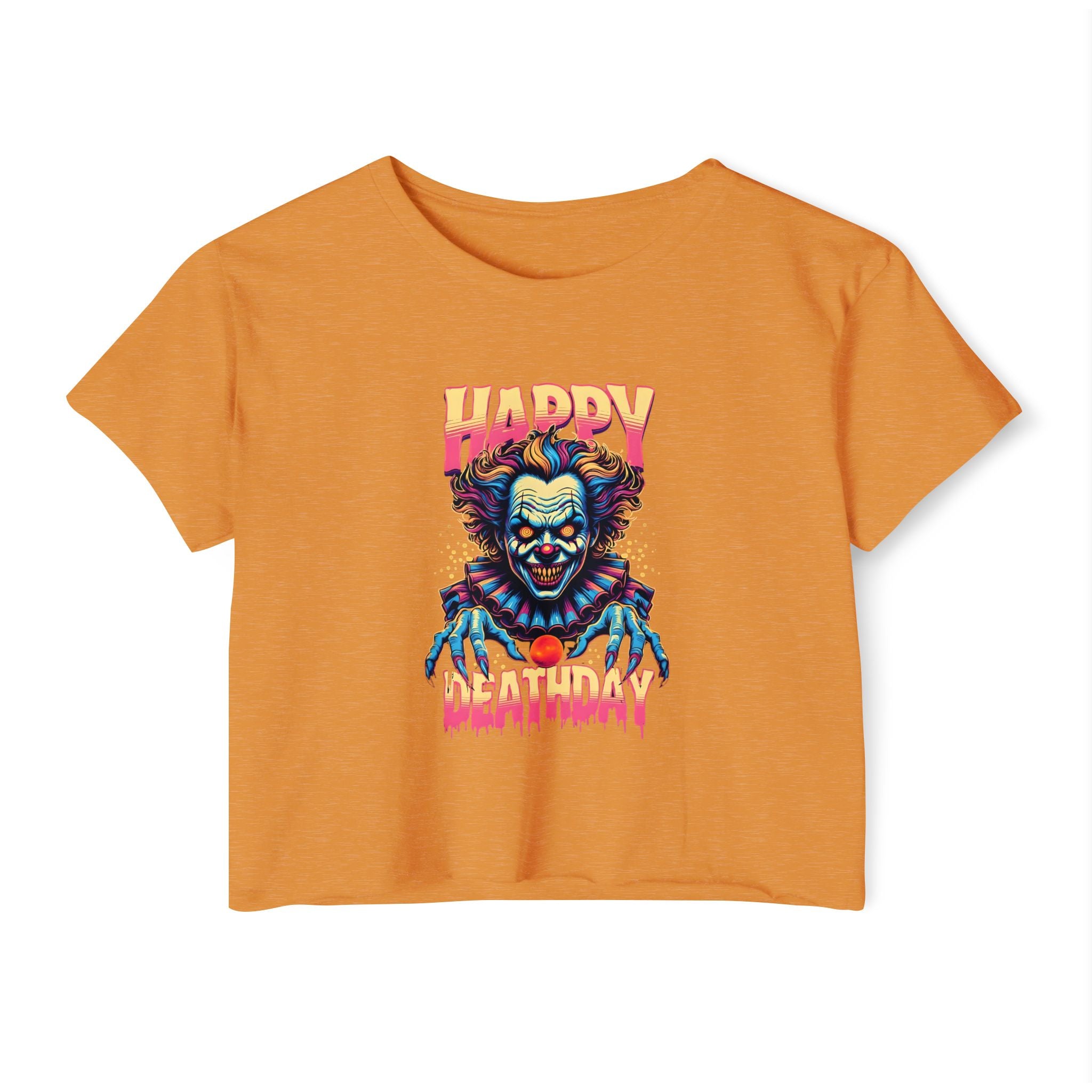 "Happy Deathday" Clown Cropped Tee