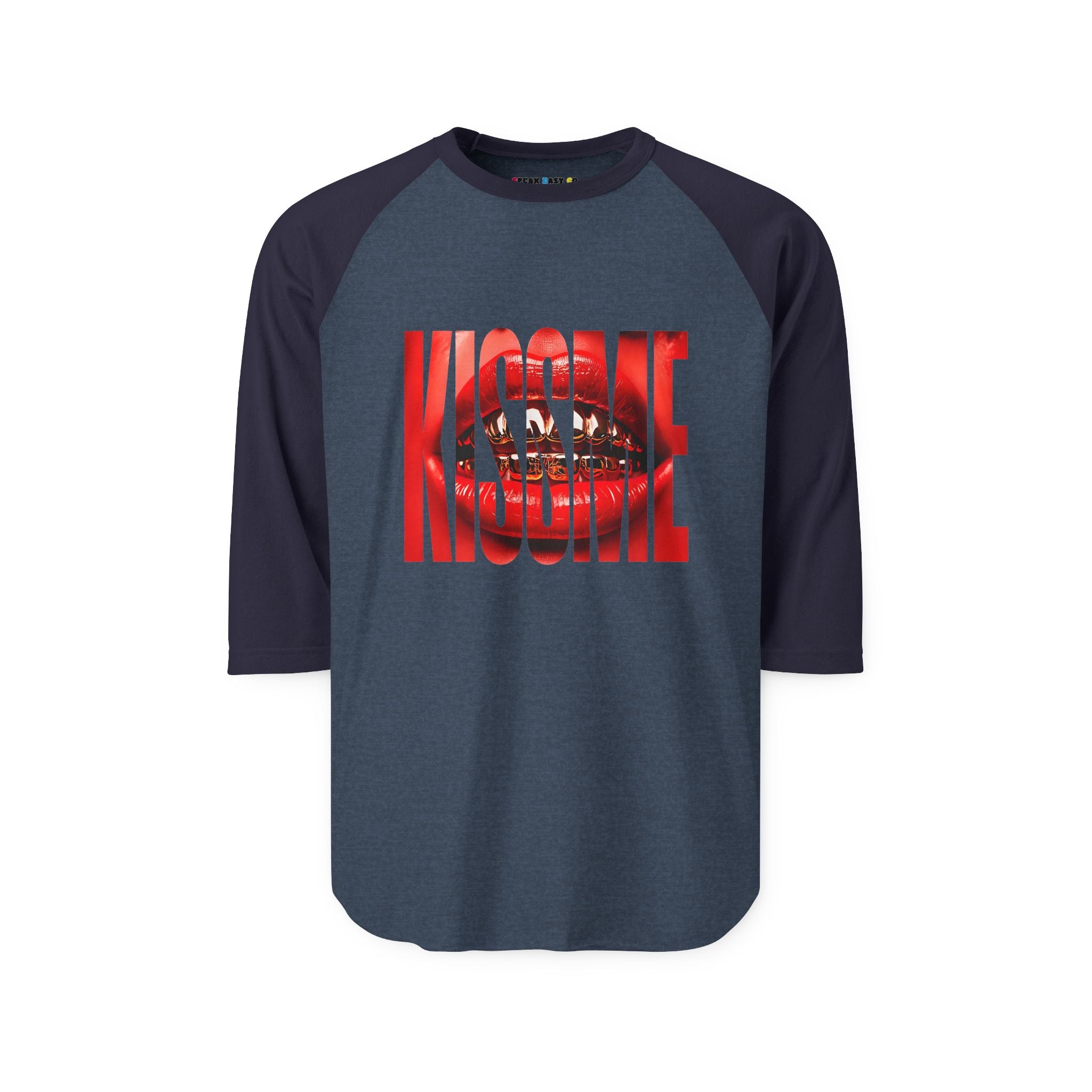 "Kiss Me" 3/4th Sleeve Raglan Shirt