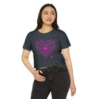 Spiderweb Heart Cropped Tee