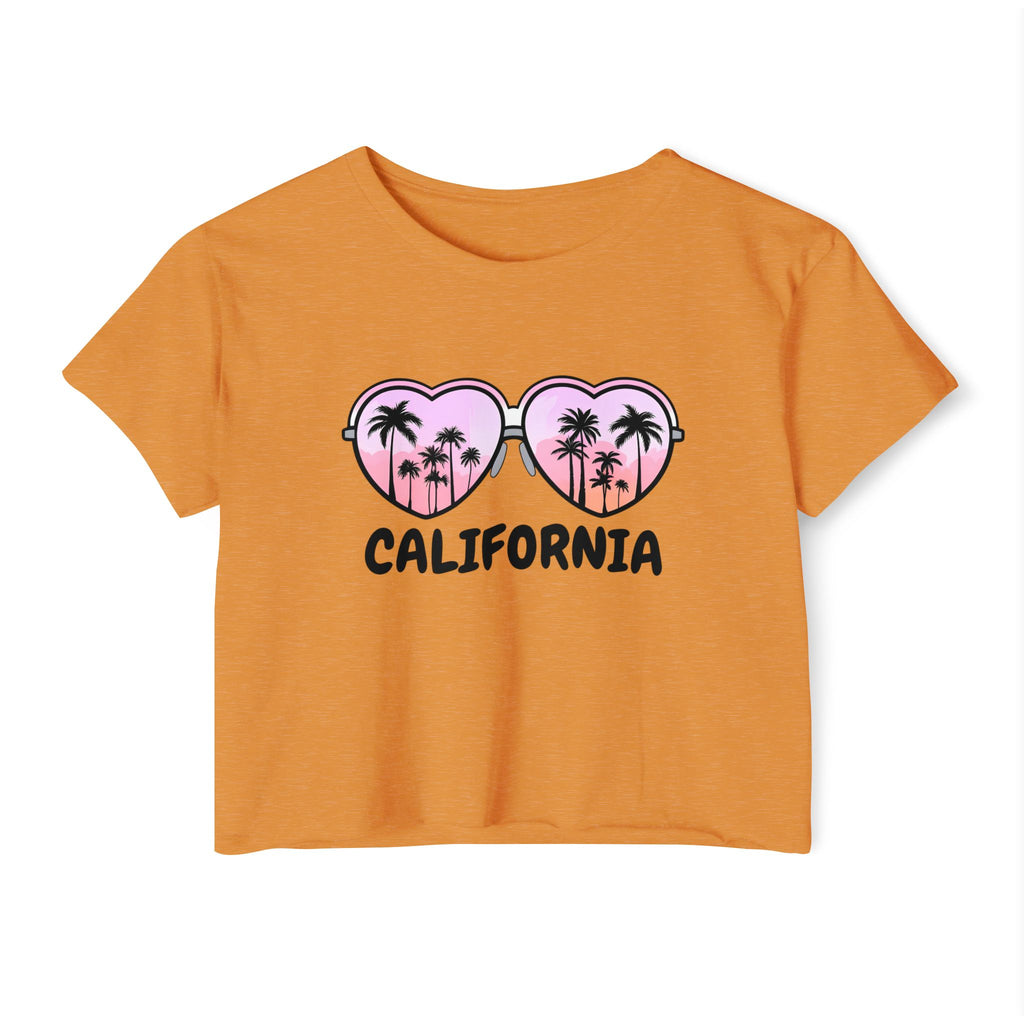 California Glasses Cropped Tee