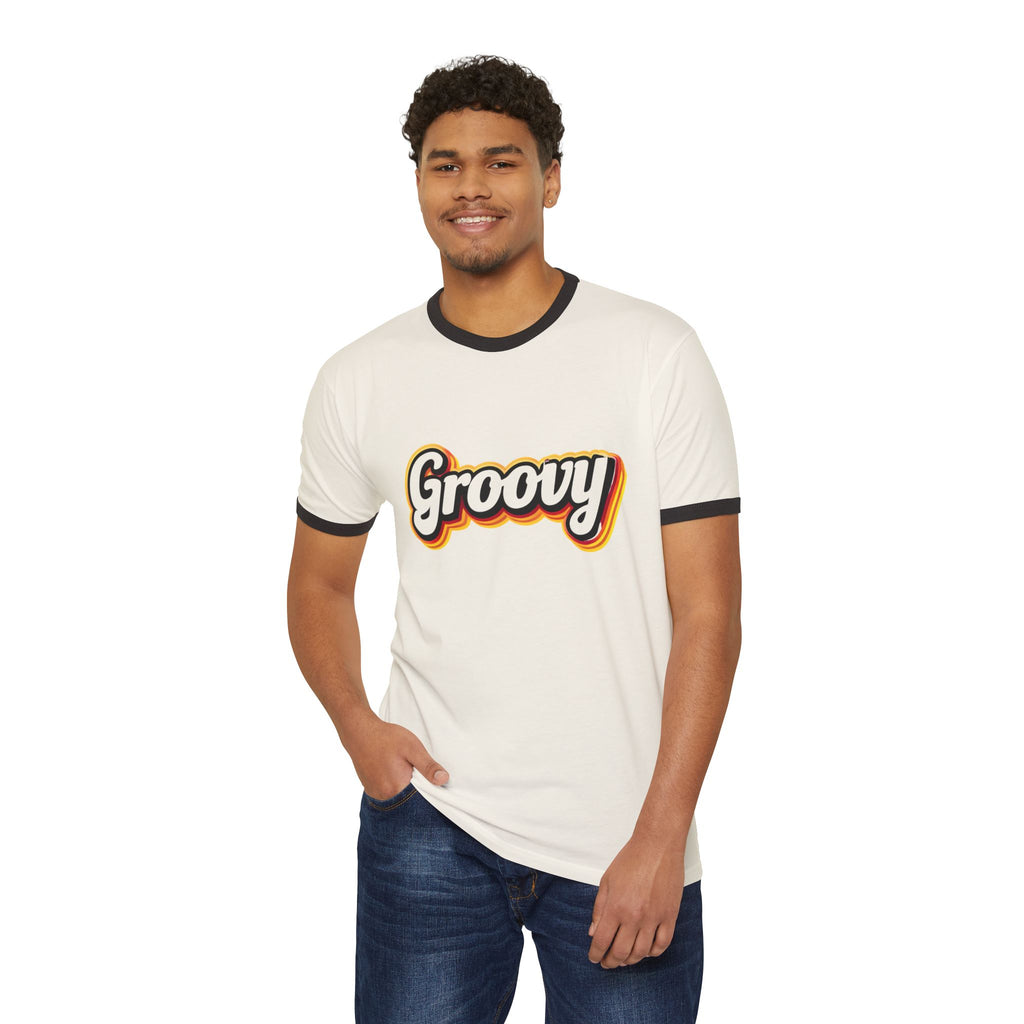 Retro Floral Ringer T-Shirt | Groovy