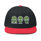 Alien Embroidered Flat Bill Cap