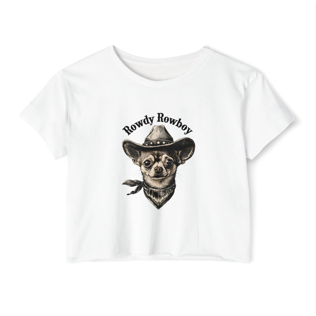 Crop Top with 'Rowdy Rowboy' Design