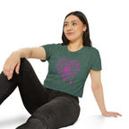 Spiderweb Heart Cropped Tee