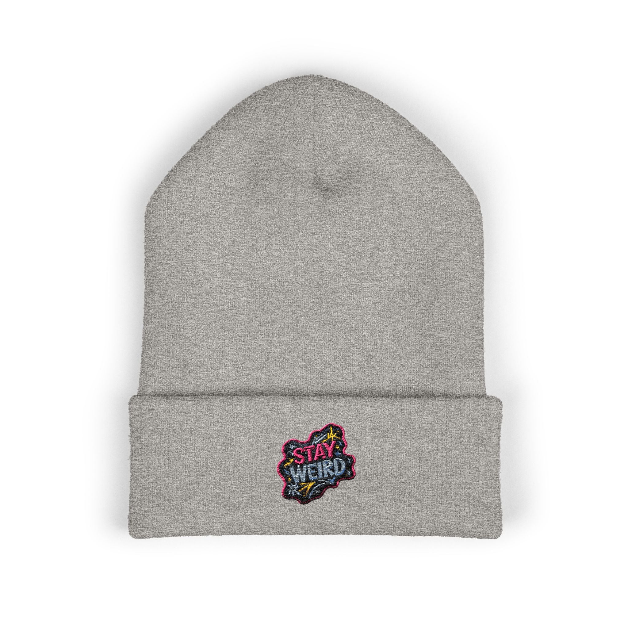 Embroidered Stay Weird Beanie