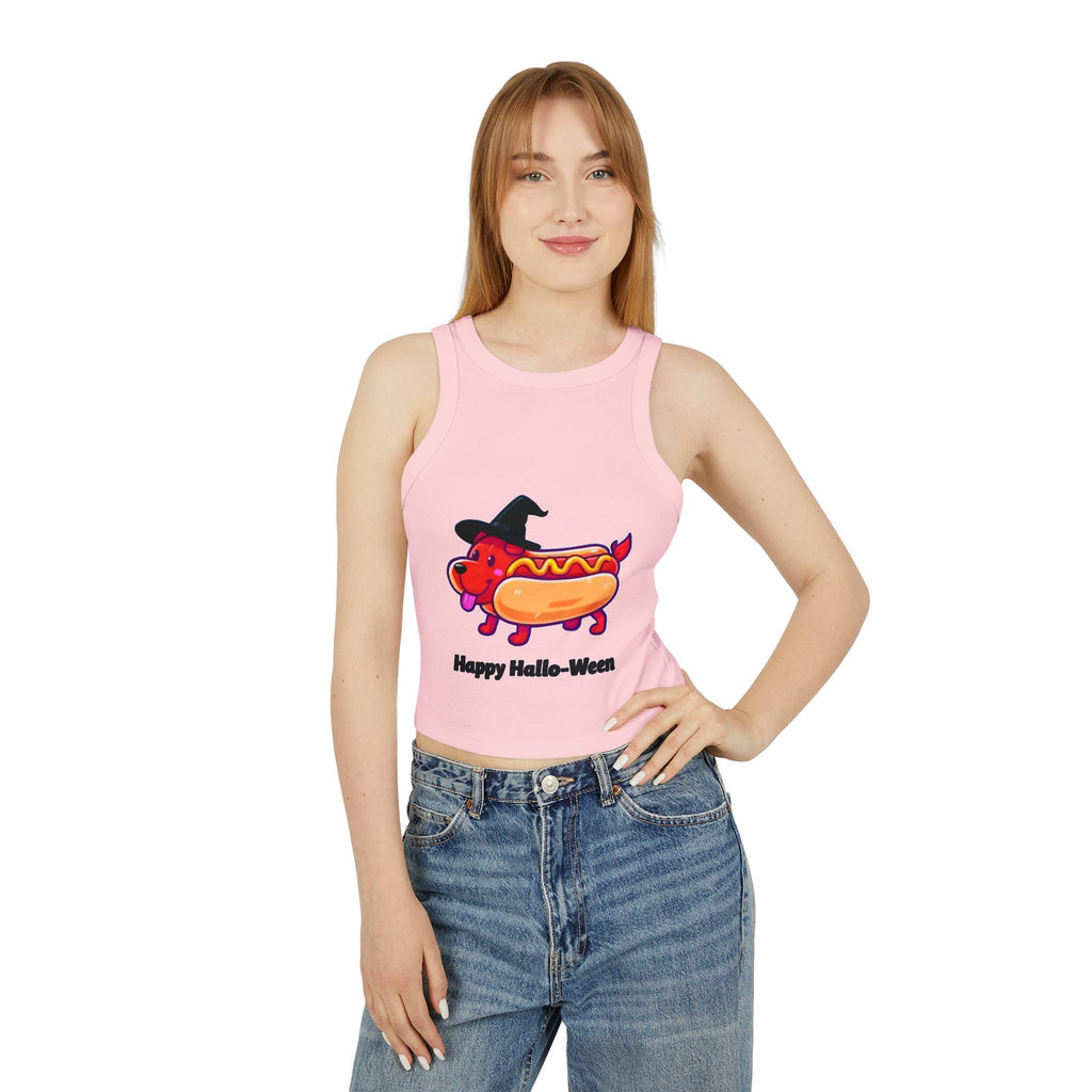 "Happy Hallo-Ween" Hotdog Costume Racer Tank