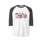 Coffee Lovers 3/4th Sleeve Raglan Shirt