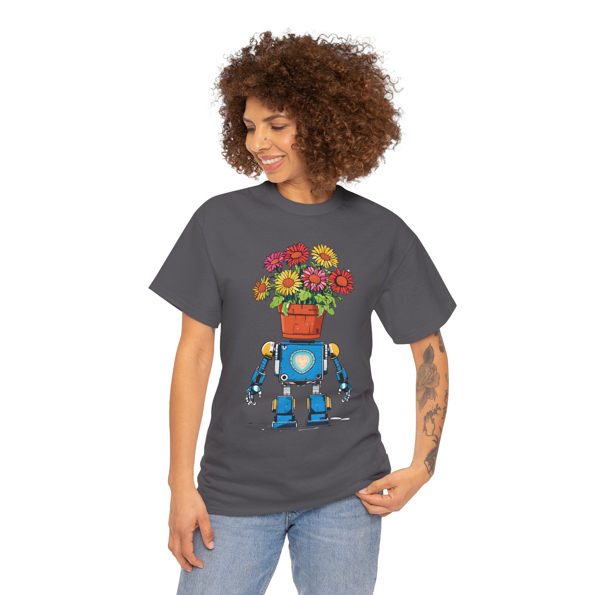 Robot Flower Power Tee