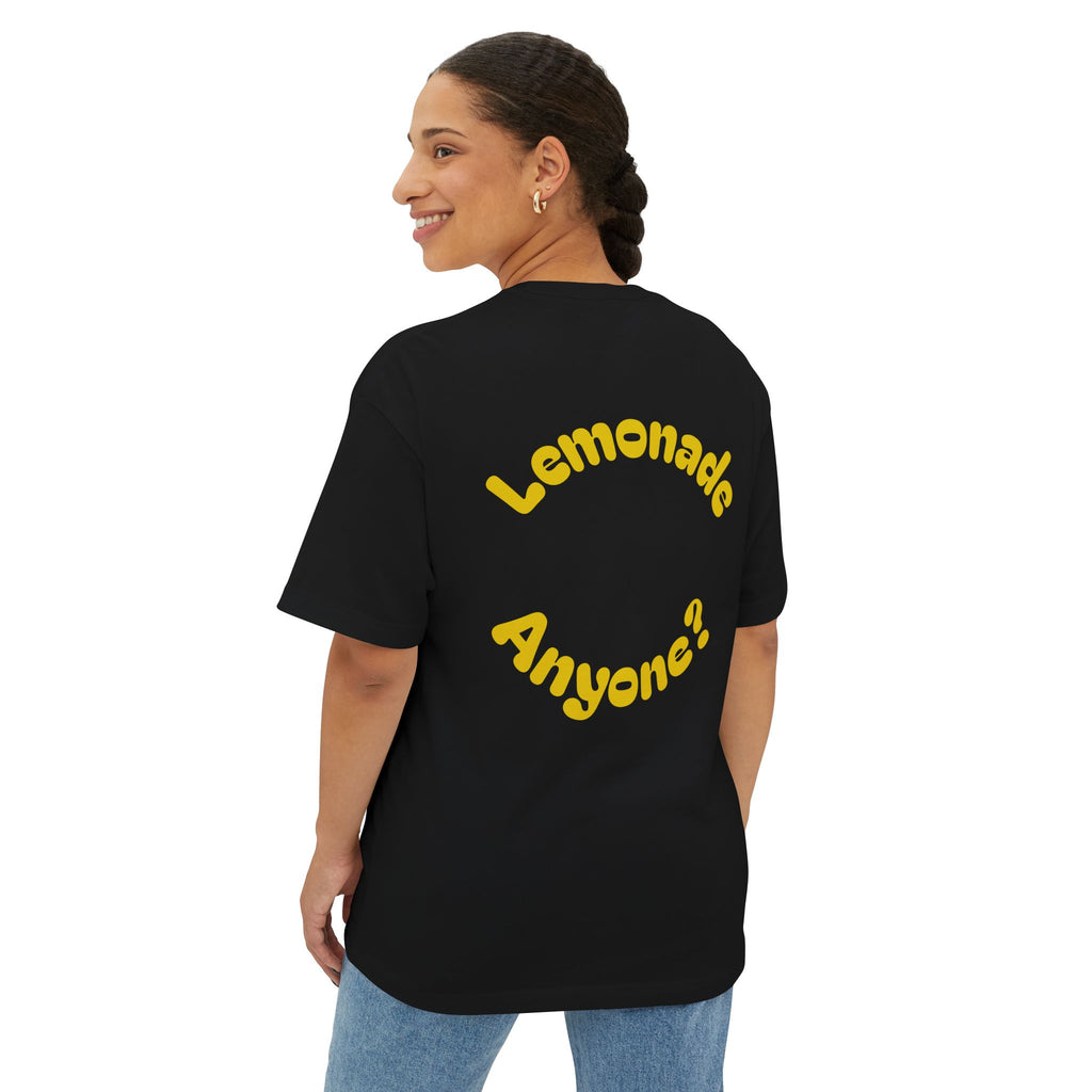 Humorous Oversized Tee - Squeeze Me, Lemonade Anyone?