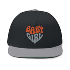 Baby Girl Flat Bill Cap with Embroidery