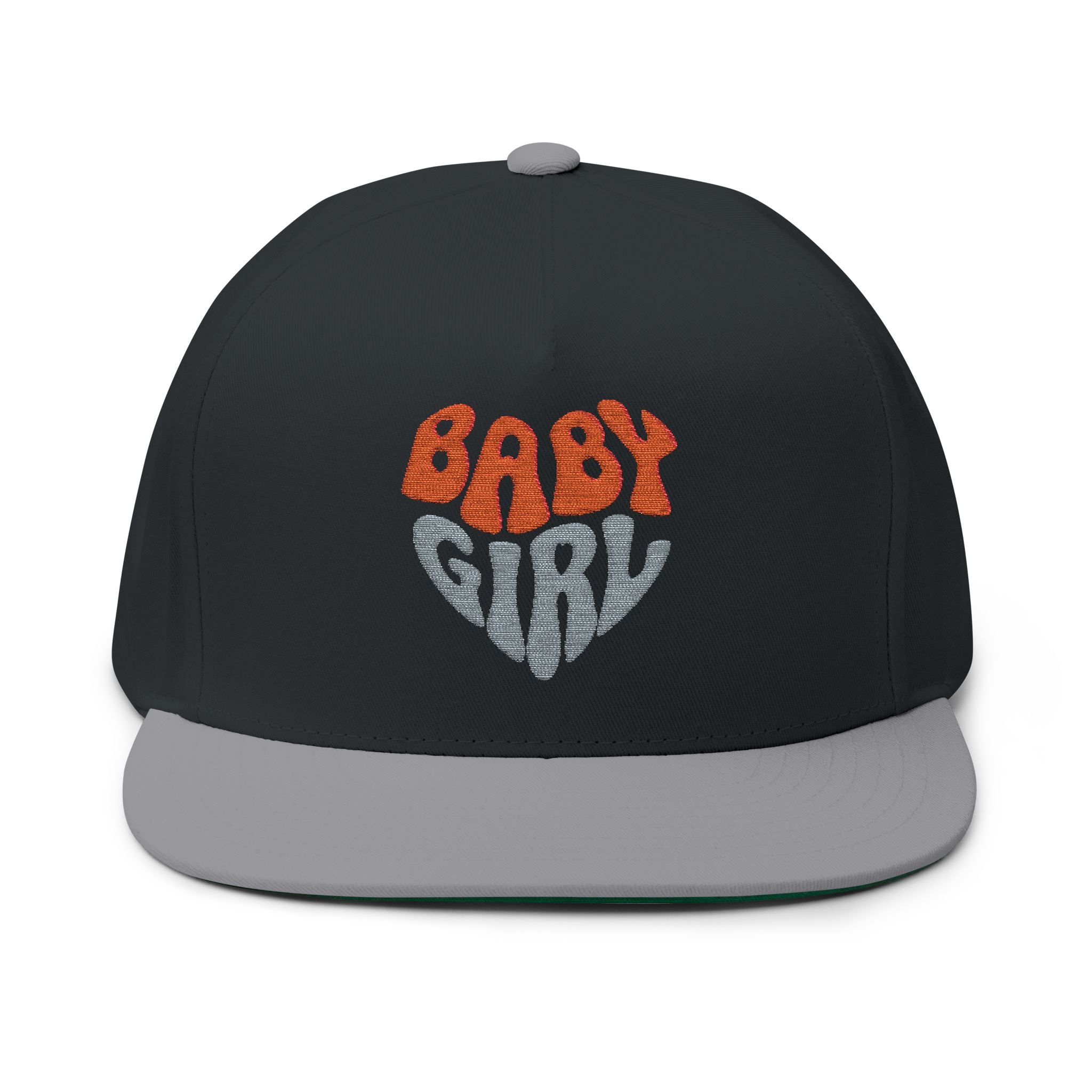 Baby Girl Flat Bill Cap with Embroidery