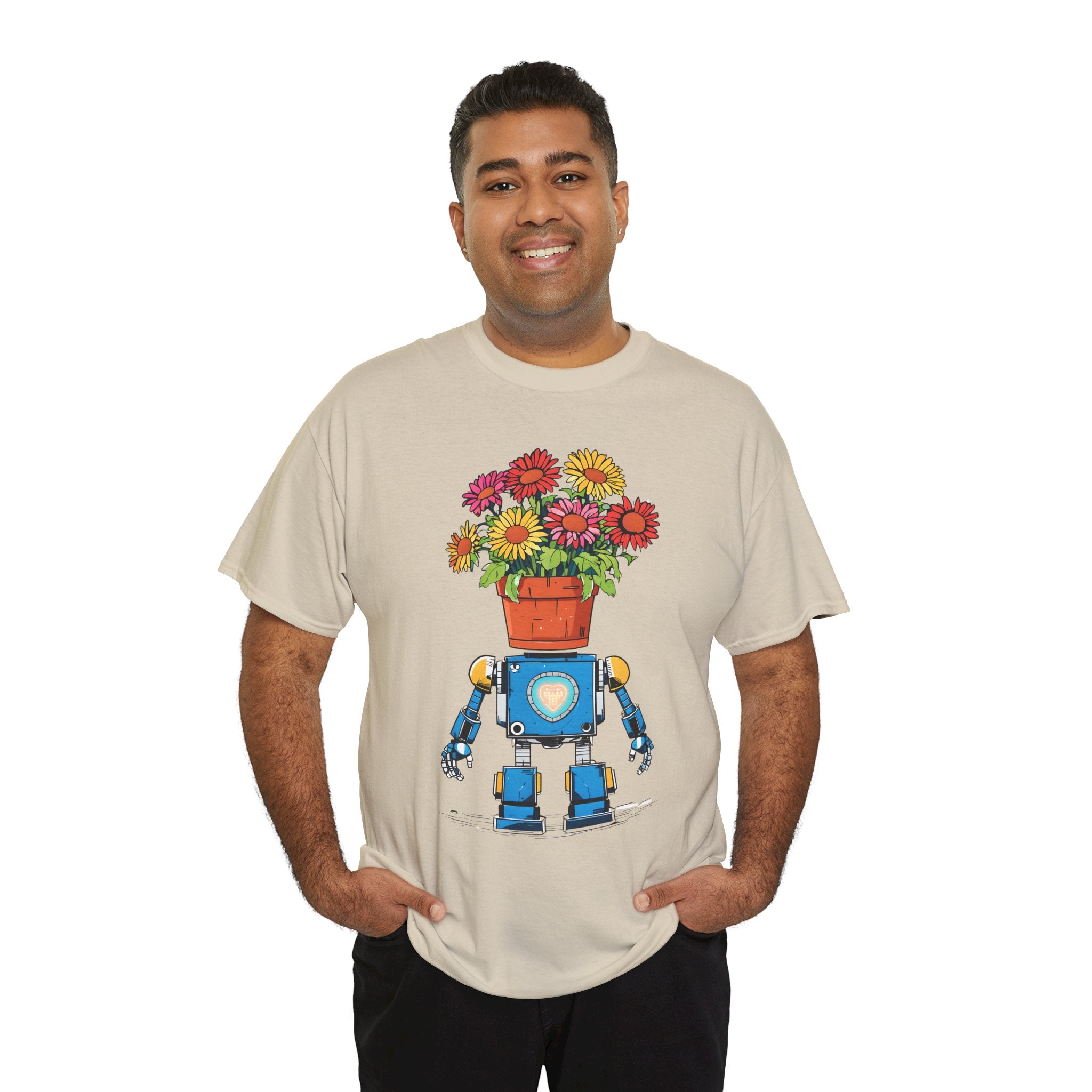 Robot Flower Power Tee