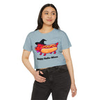 "Happy Hallo-Ween" Hotdog Costume Cropped Tee
