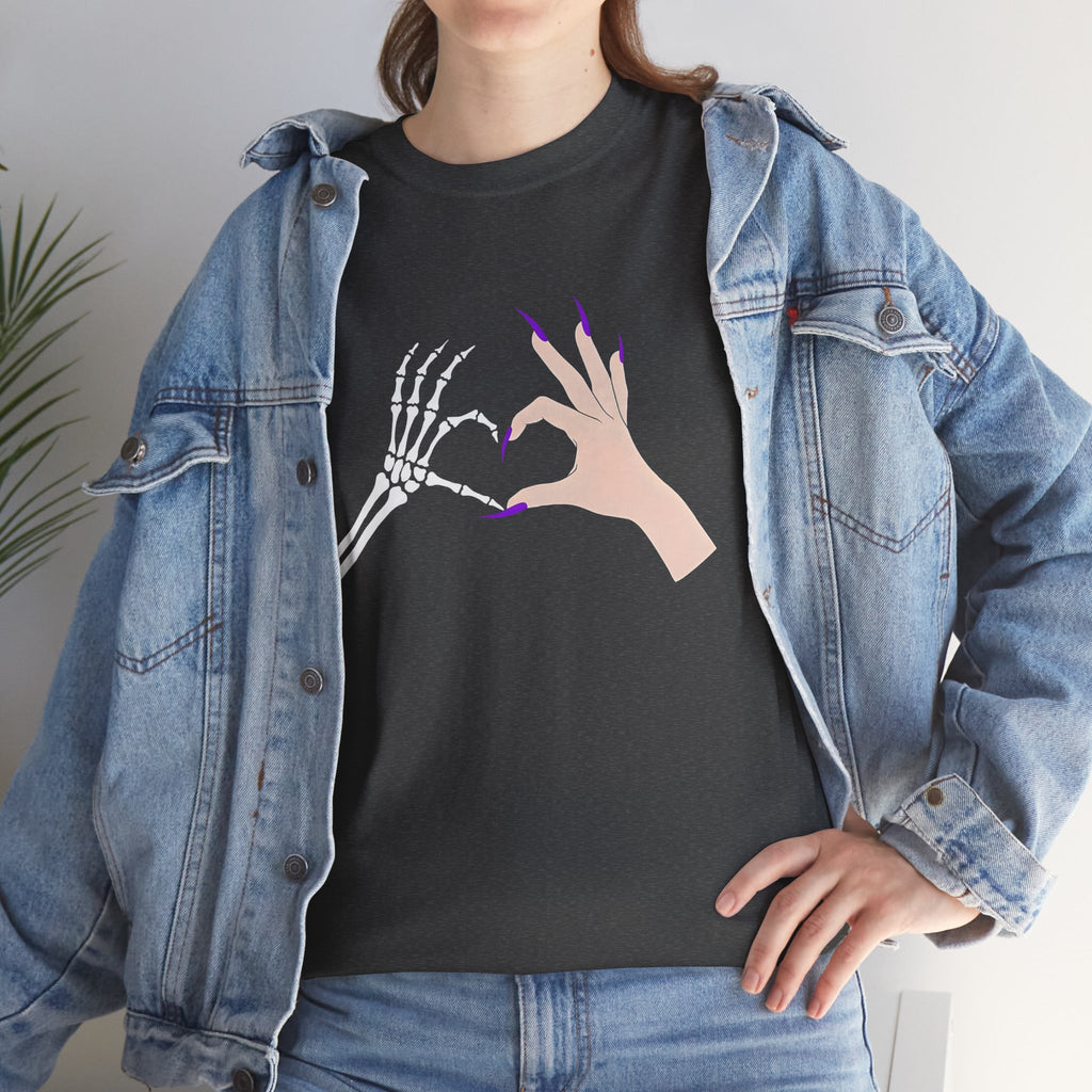 Skeleton Hand Heart Tee