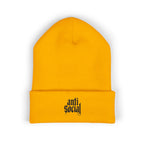 Anti Social Embroidered Cuffed Beanie