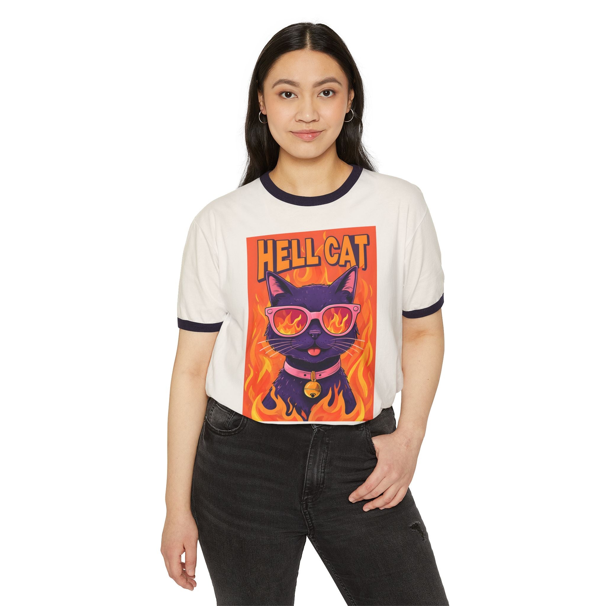 Hell Cat Ringer T-Shirt
