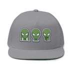 Alien Embroidered Flat Bill Cap