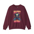"Happy Deathday" Clown Crewneck Sweatshirt