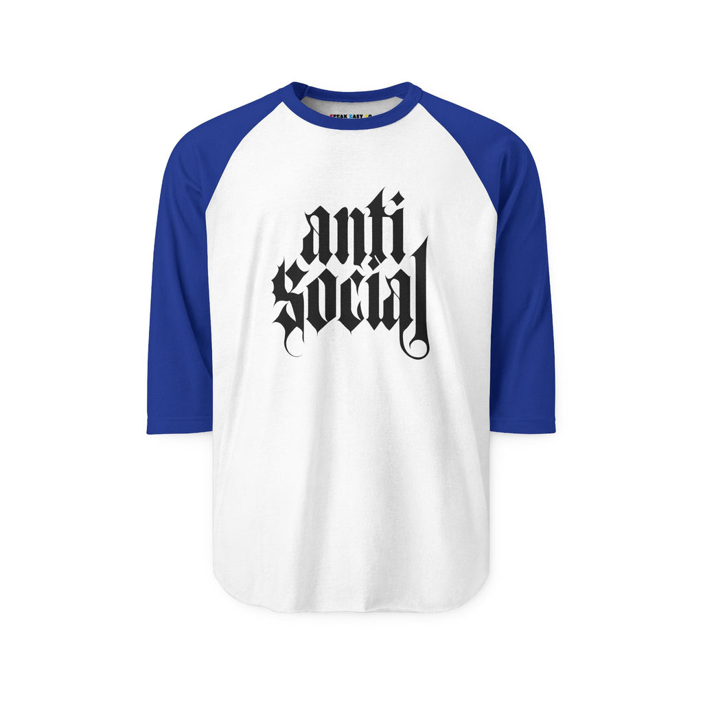 Anti-Social Three-Quarter Sleeve Raglan Shirt