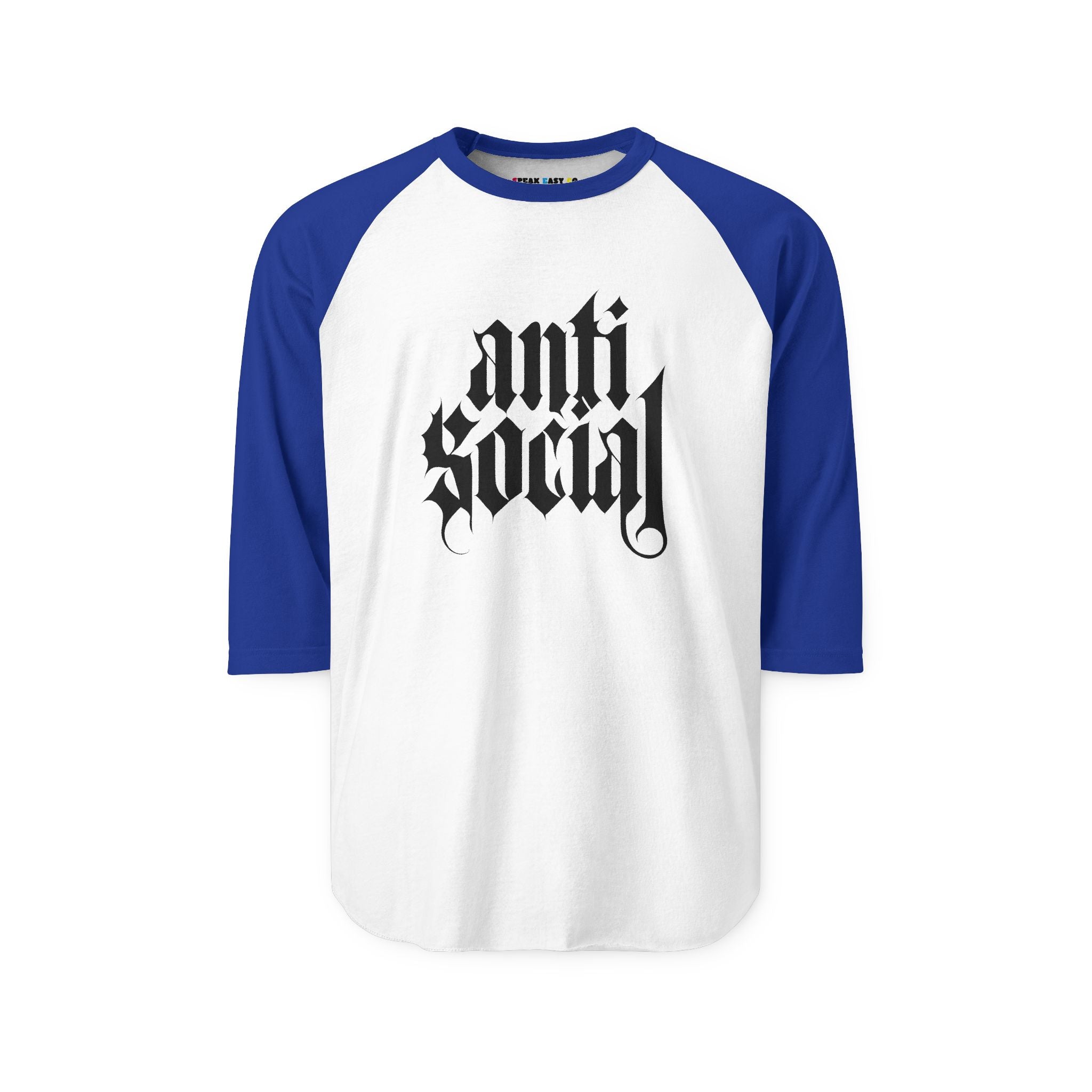 Anti-Social Three-Quarter Sleeve Raglan Shirt