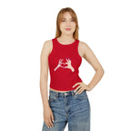 Skeleton Hand Heart Cropped Tank