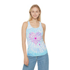 Spiderweb Heart Tie-Dye Racerback Tank