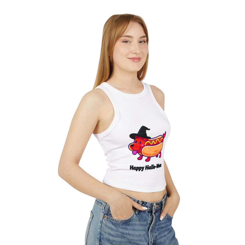 "Happy Hallo-Ween" Hotdog Costume Racer Tank