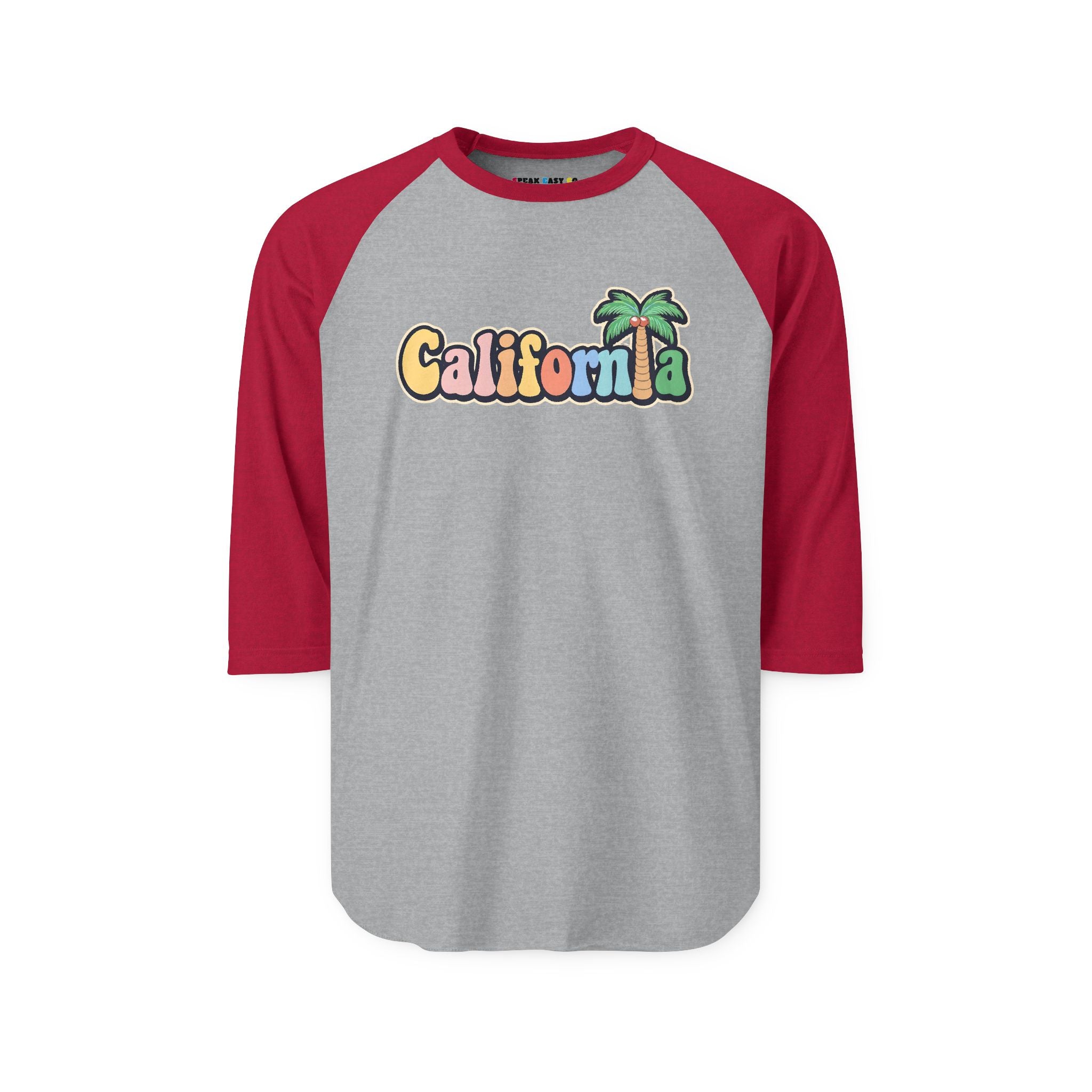 California Palm Tree 3/4th Sleeve Raglan Shirt