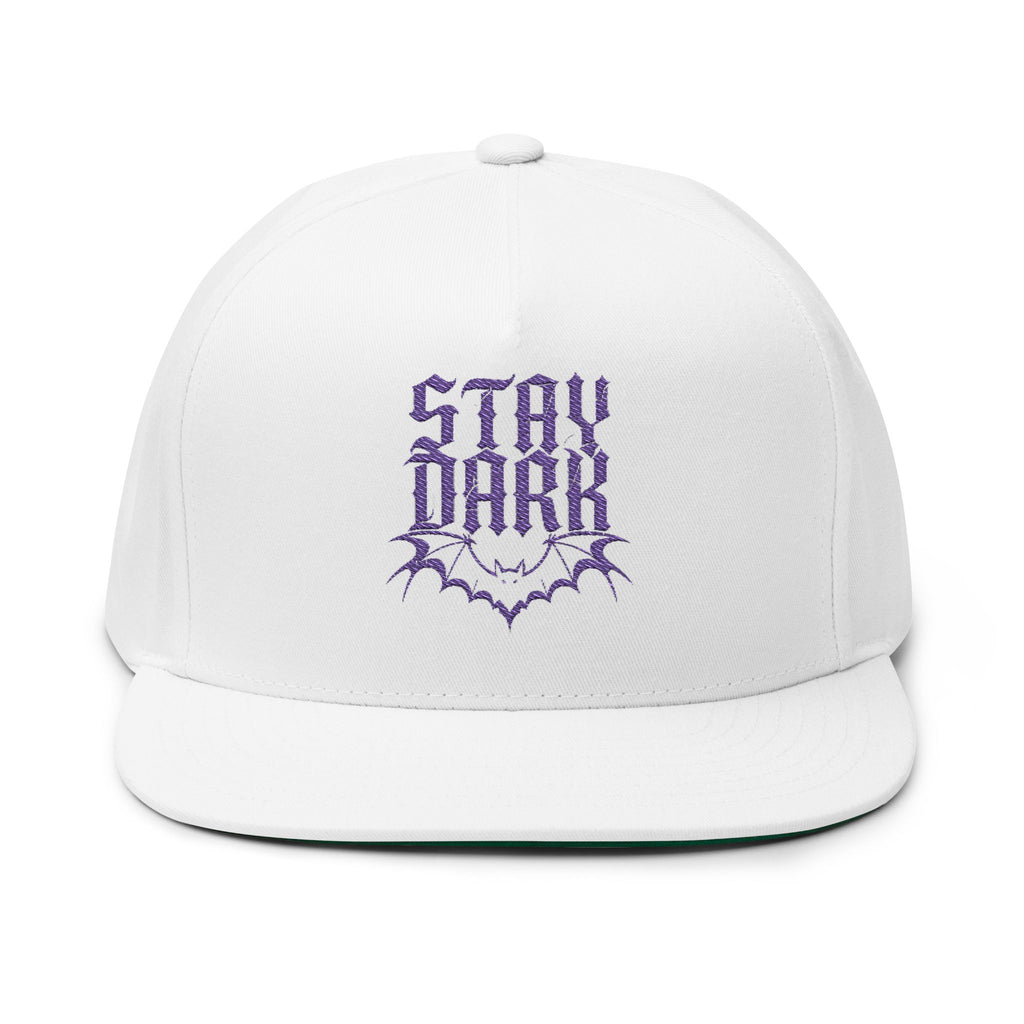 "Stay Dark" Embroidered Flat Bill Cap
