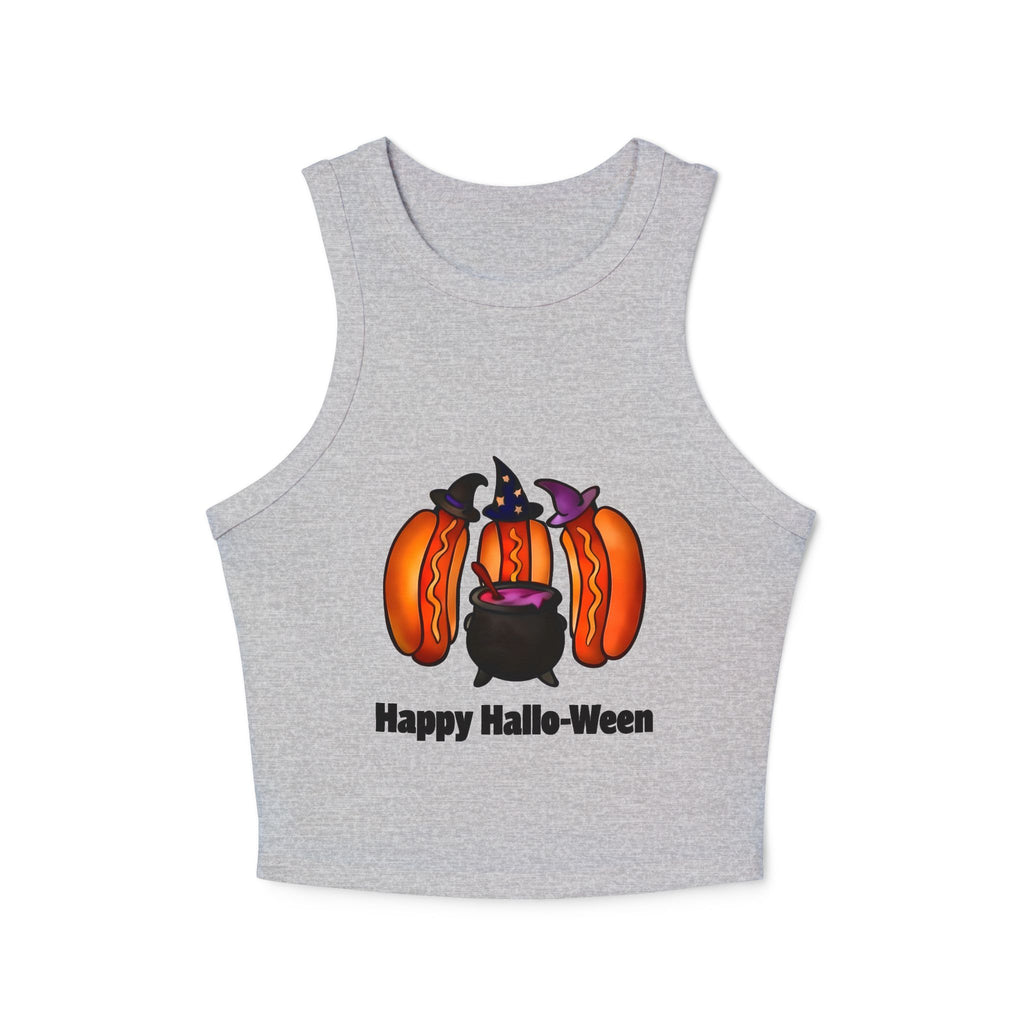 "Happy Hallo-Ween" Hotdog Witches Cropped Tank Top