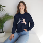 Skeleton Hand Heart Crewneck Sweatshirt