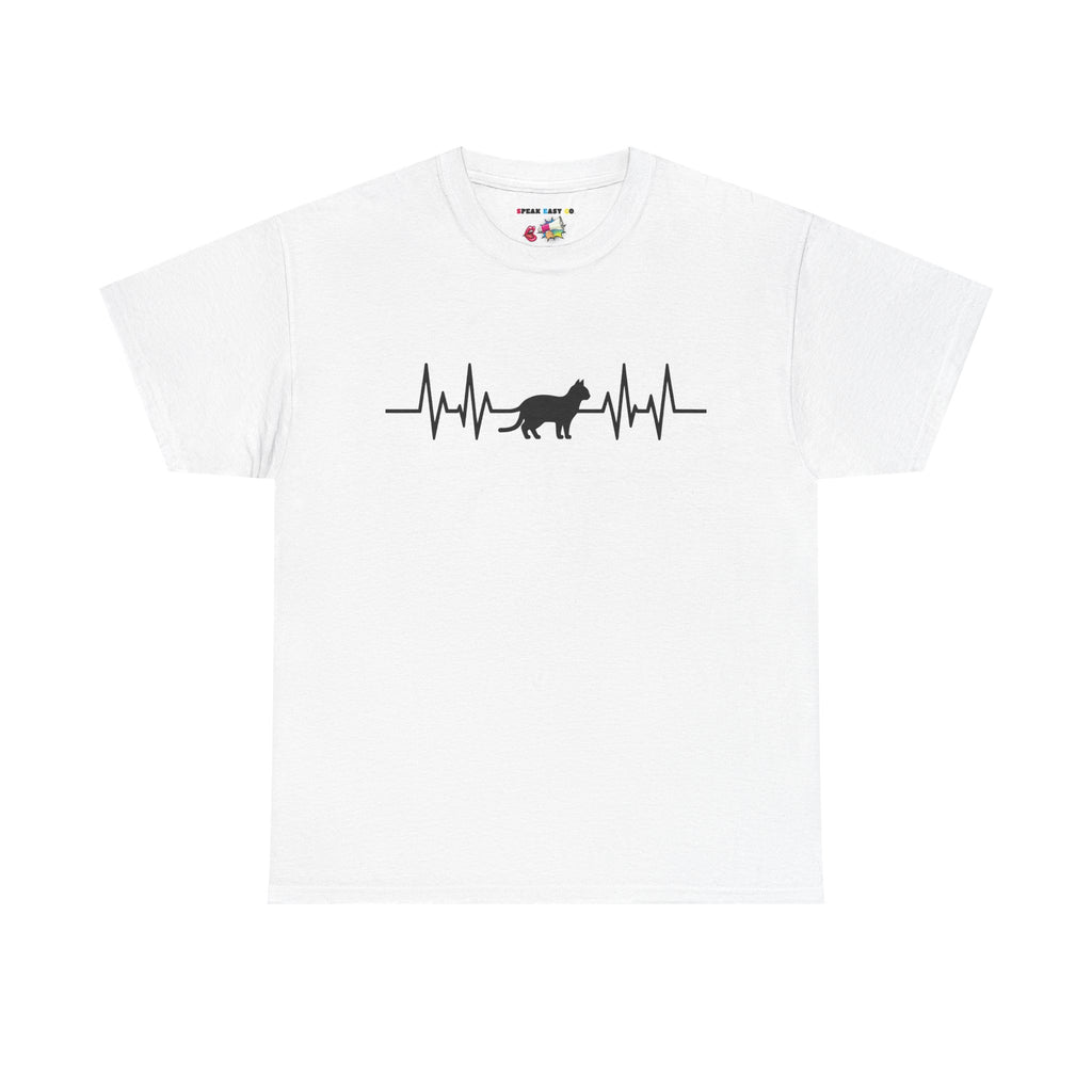 Black Cat Heartbeat Tee
