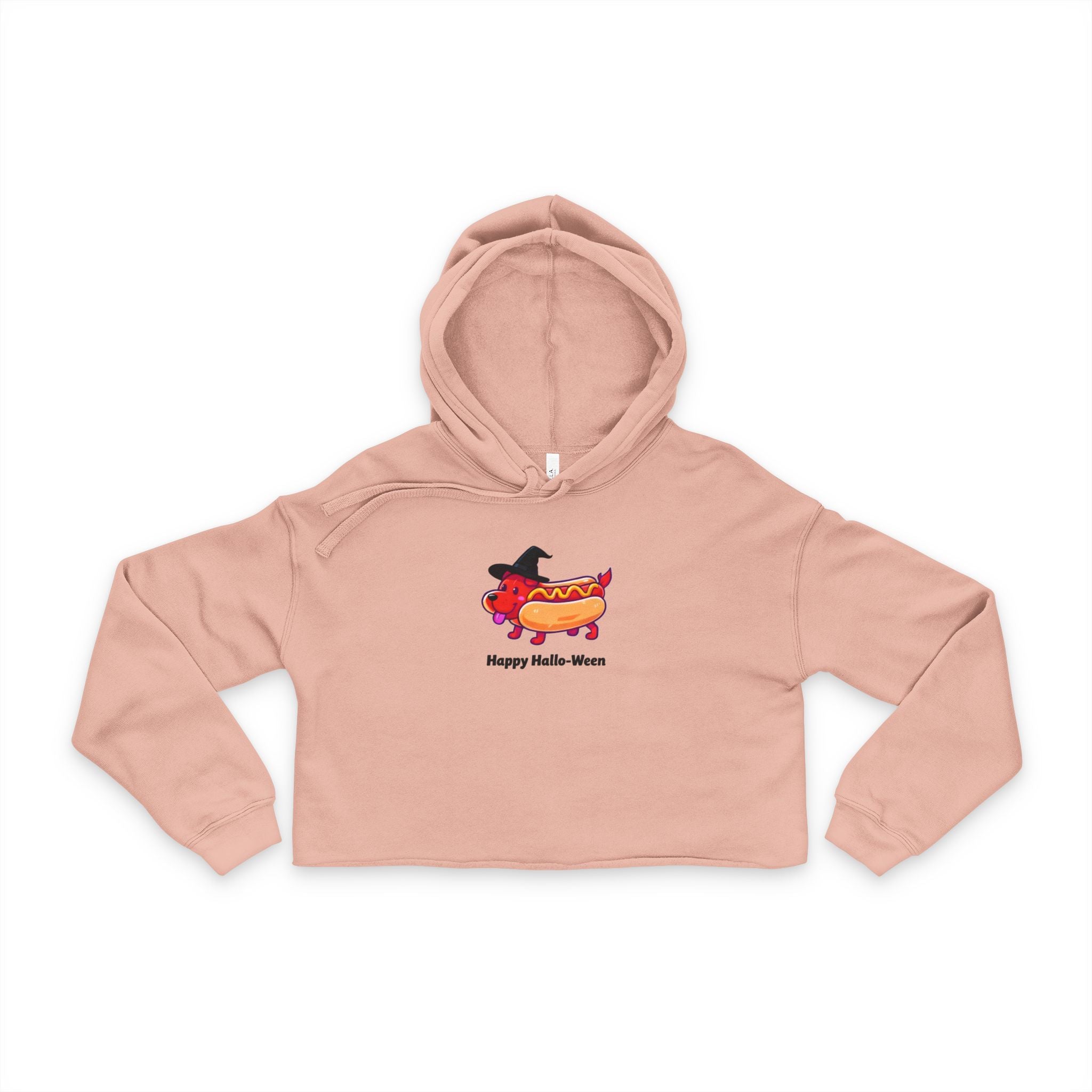 "Happy Hallo-Ween" Hotdog Costume Cropped Hoodie