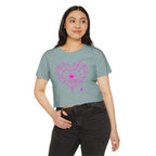 Spiderweb Heart Cropped Tee