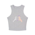 Skeleton Hand Heart Cropped Tank