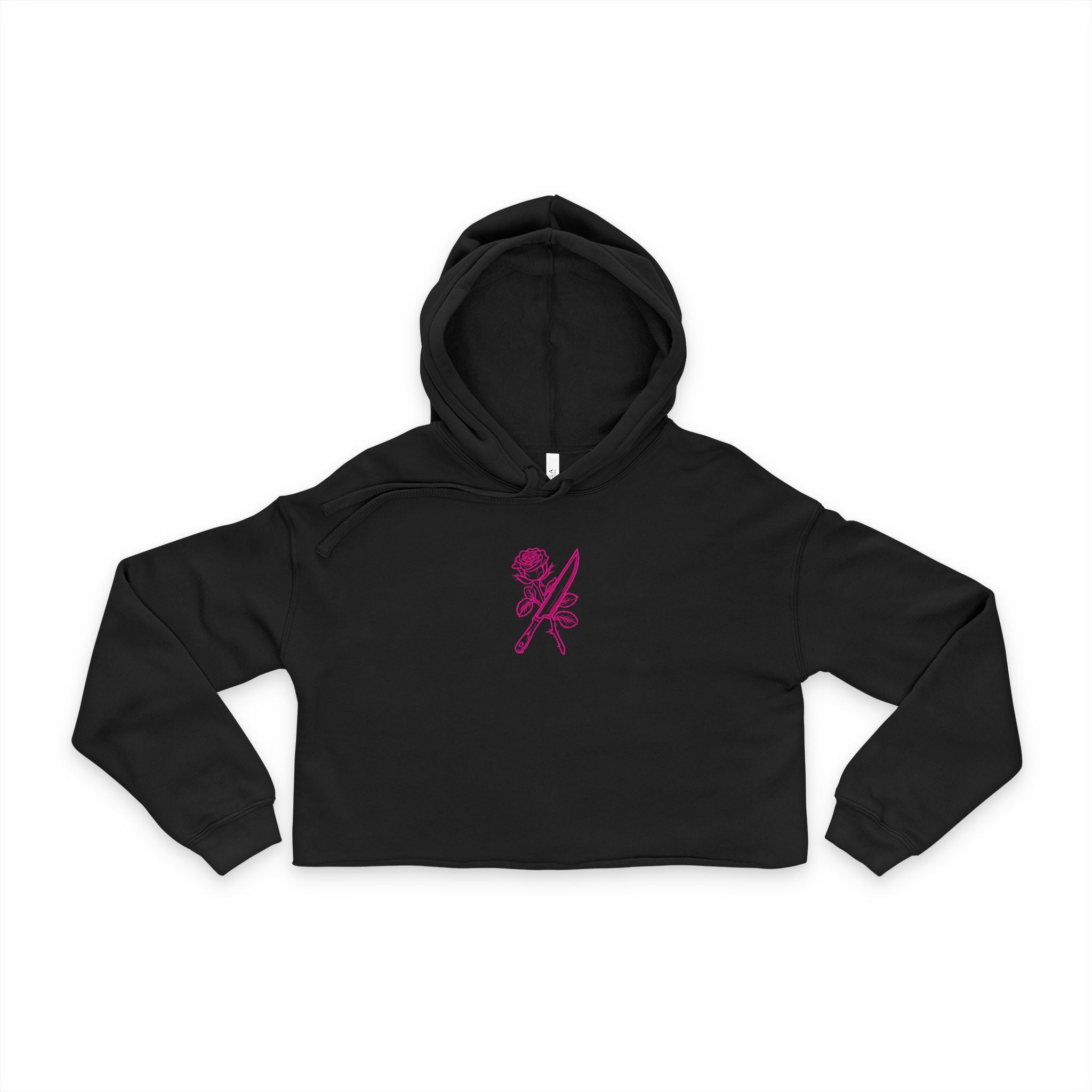 Rose & Knife Cropped Hoodie