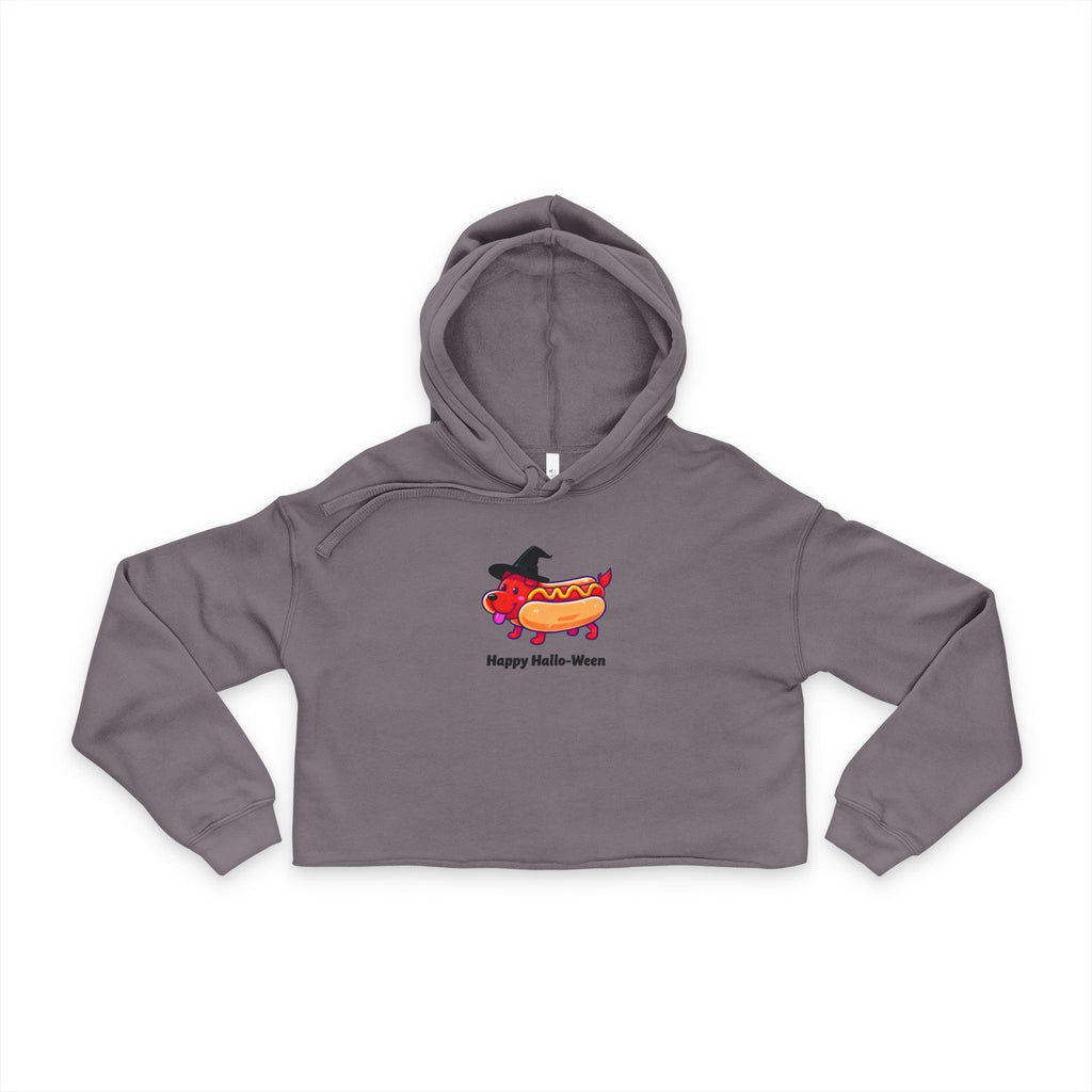 "Happy Hallo-Ween" Hotdog Costume Cropped Hoodie