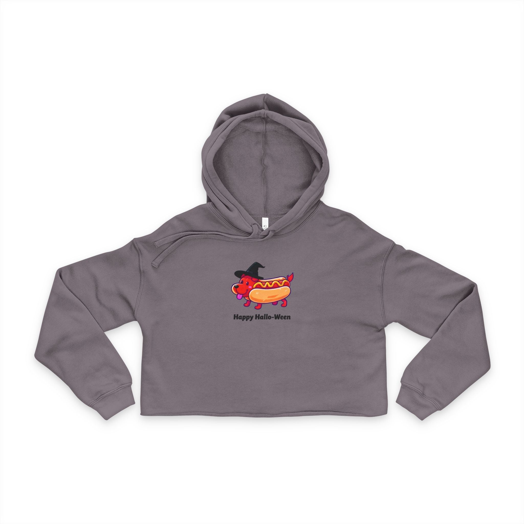 "Happy Hallo-Ween" Hotdog Costume Cropped Hoodie