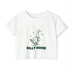 Silly Goose Crop Top, Fun Graphic Tee