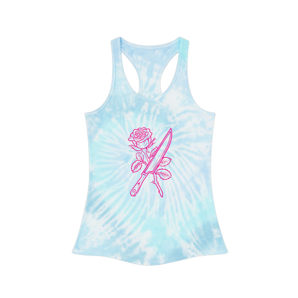Rose & Knife Tie-Dye Racerback Tank