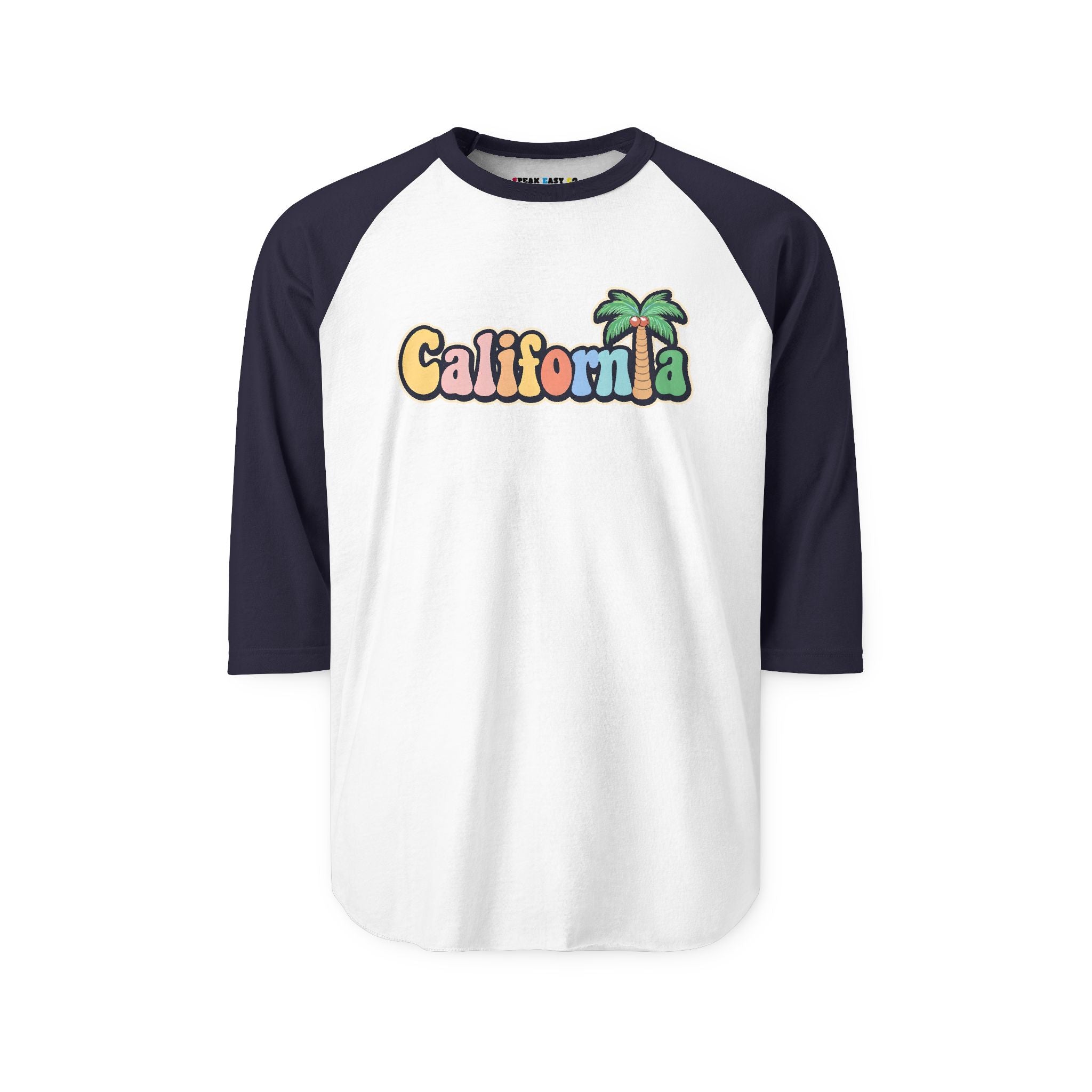 California Palm Tree 3/4th Sleeve Raglan Shirt